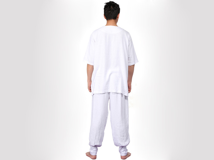 Tai Chi Clothing Set Casual Style White Detail image